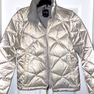 North Face White Puffy Coat